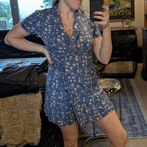 Vintage Floral Skort Romper